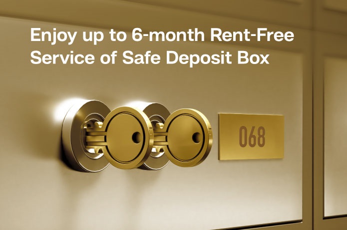 Enjoy up to 6-month Rent-Free Service of Safe Deposit Box