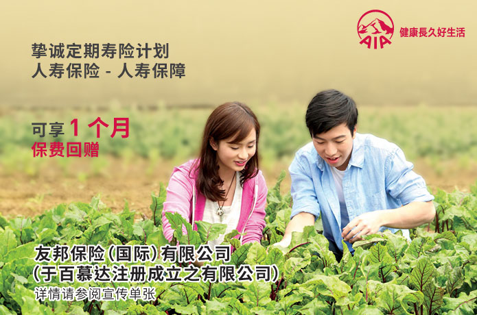 「挚诚定期寿险计划」优惠