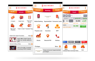 Screen of main pages
