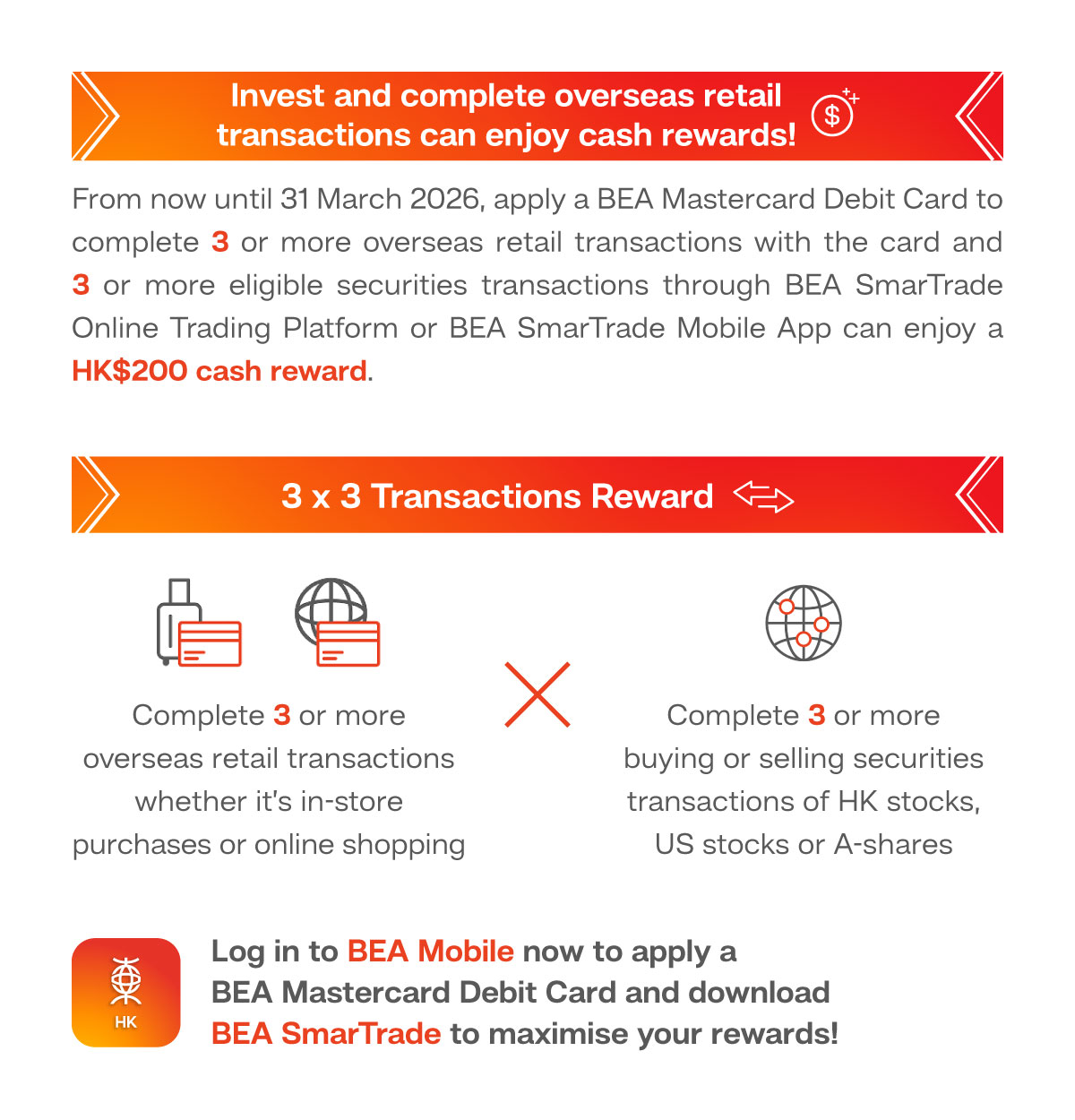 BEA Mastercard Debit Card x BEA SmarTrade Securities Trading Promotion