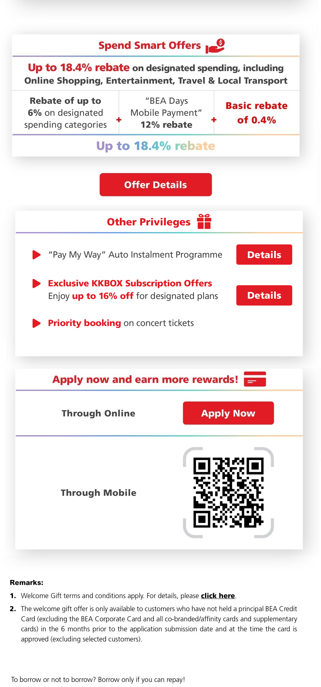 Bea Goal Credit Card Offer