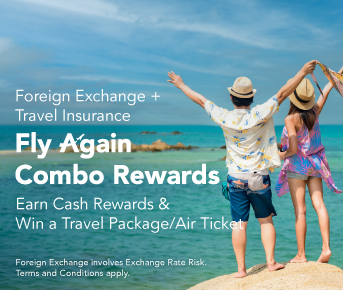 “Fly Again” Combo Rewards - Earn Insurance Discount & Win a Travel Package/Air Ticket