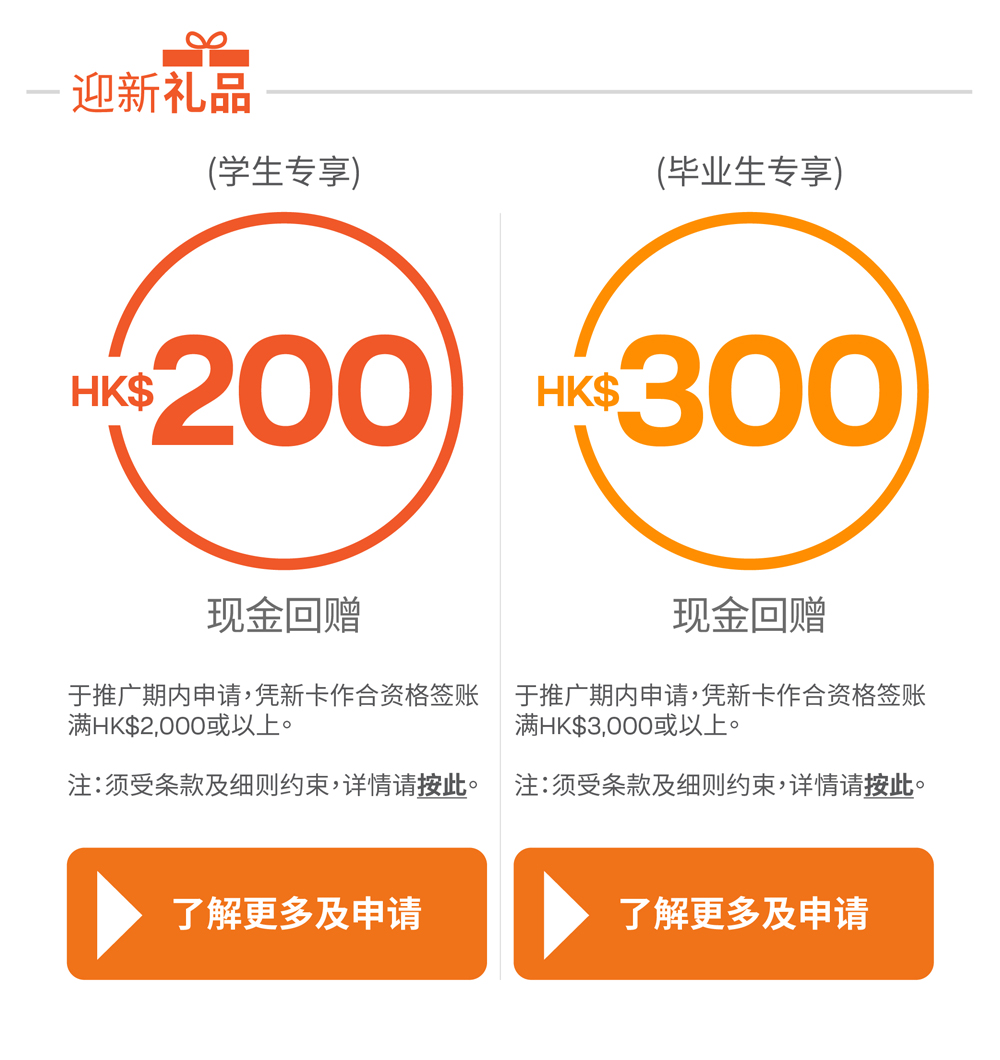 香港大学信用卡(学生专用)